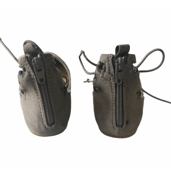 Old Navy Gray Ankle Lace Flats Size 5 - Picture 2 of 3